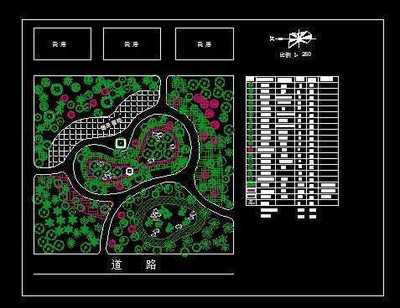 某城镇小游园绿化图免费下载 - 园林绿化及施工